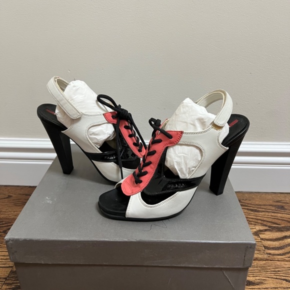 Prada Lace Up Front Sandals Size 39 - Picture 3 of 5